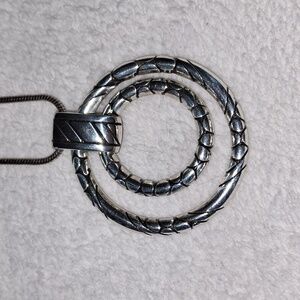 Brighton Silver Double Circle Necklace